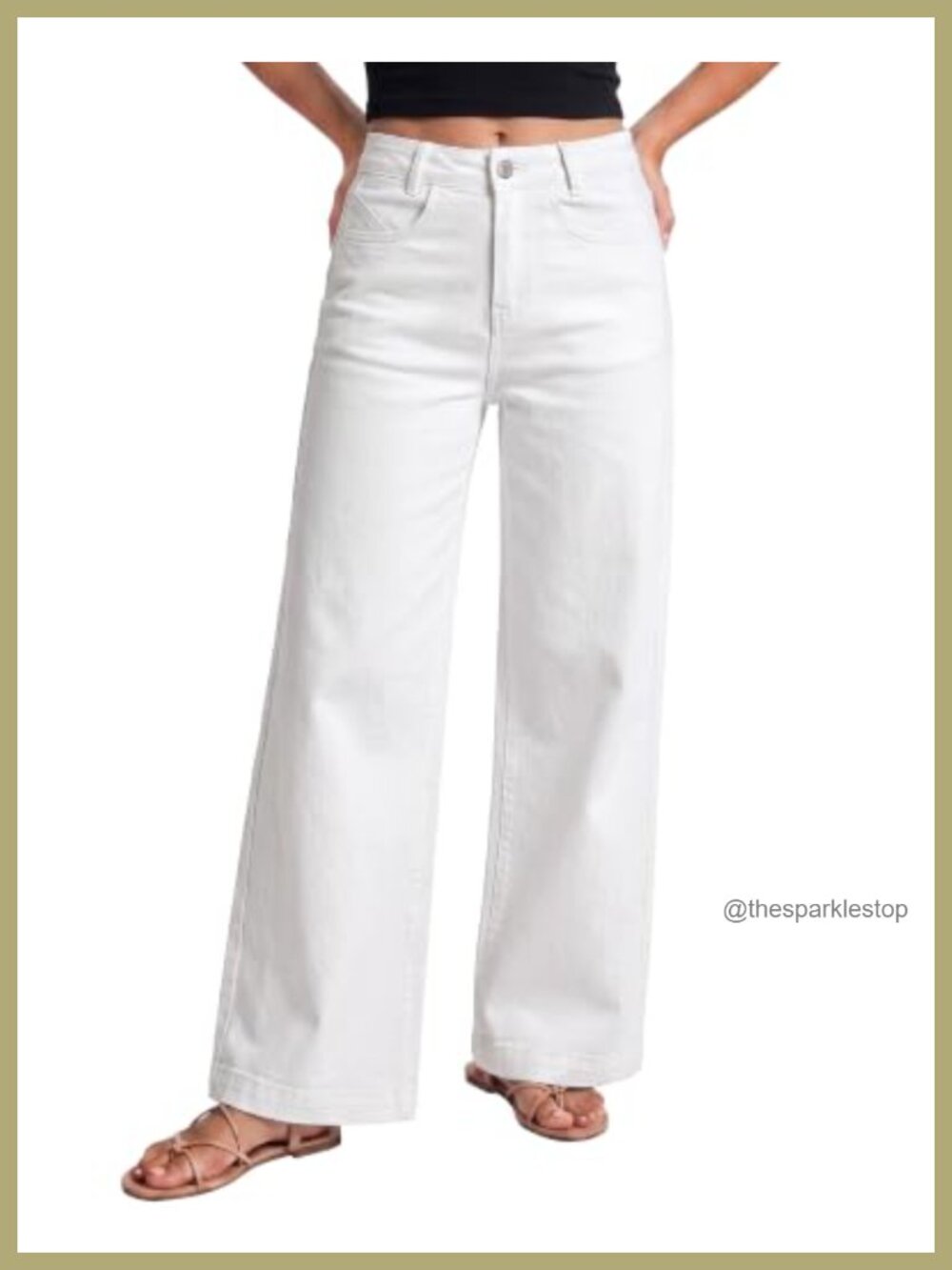 Wide Leg Distressed Baggy Denim Jeans High Waisted Stretch Cotton Blend Lounge